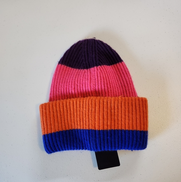 Norla Canada Striped Pink Beanie Touque Winter Hat New NWT Wool Alpaca Cotton - Picture 3 of 4